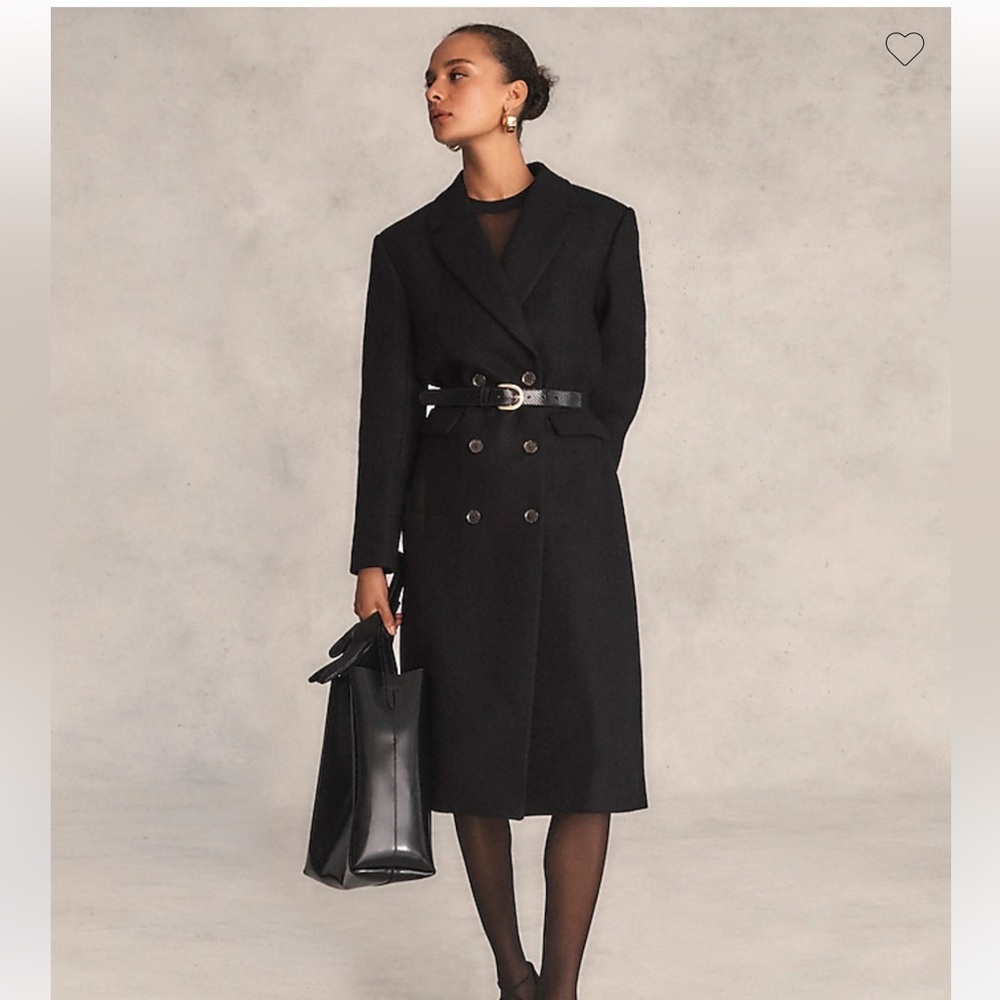 J.Crew Palais double-breasted topcoat in Italian wool-blend melton - size 2